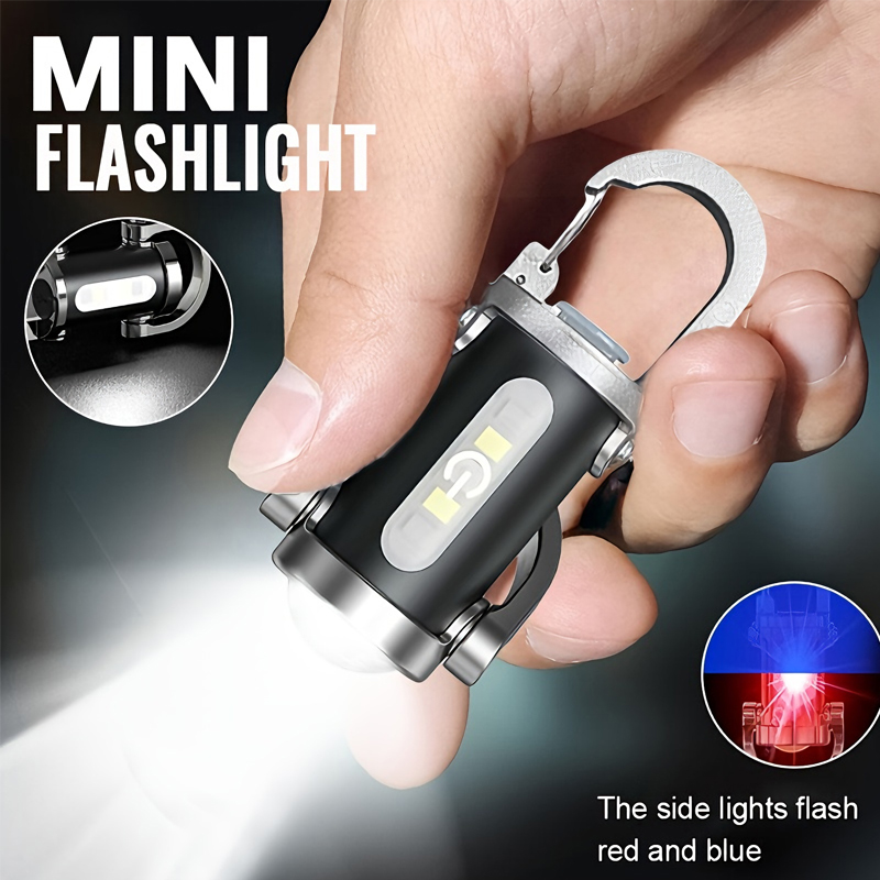 Keychain Flashlight - Мини-брелок-фонарик, перезаряжаемый карманный рабочий светильник COB,
