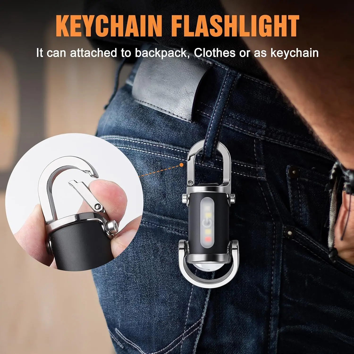 Мини-брелок-фонарик, перезаряж – обзор и цена Keychain Flashlight