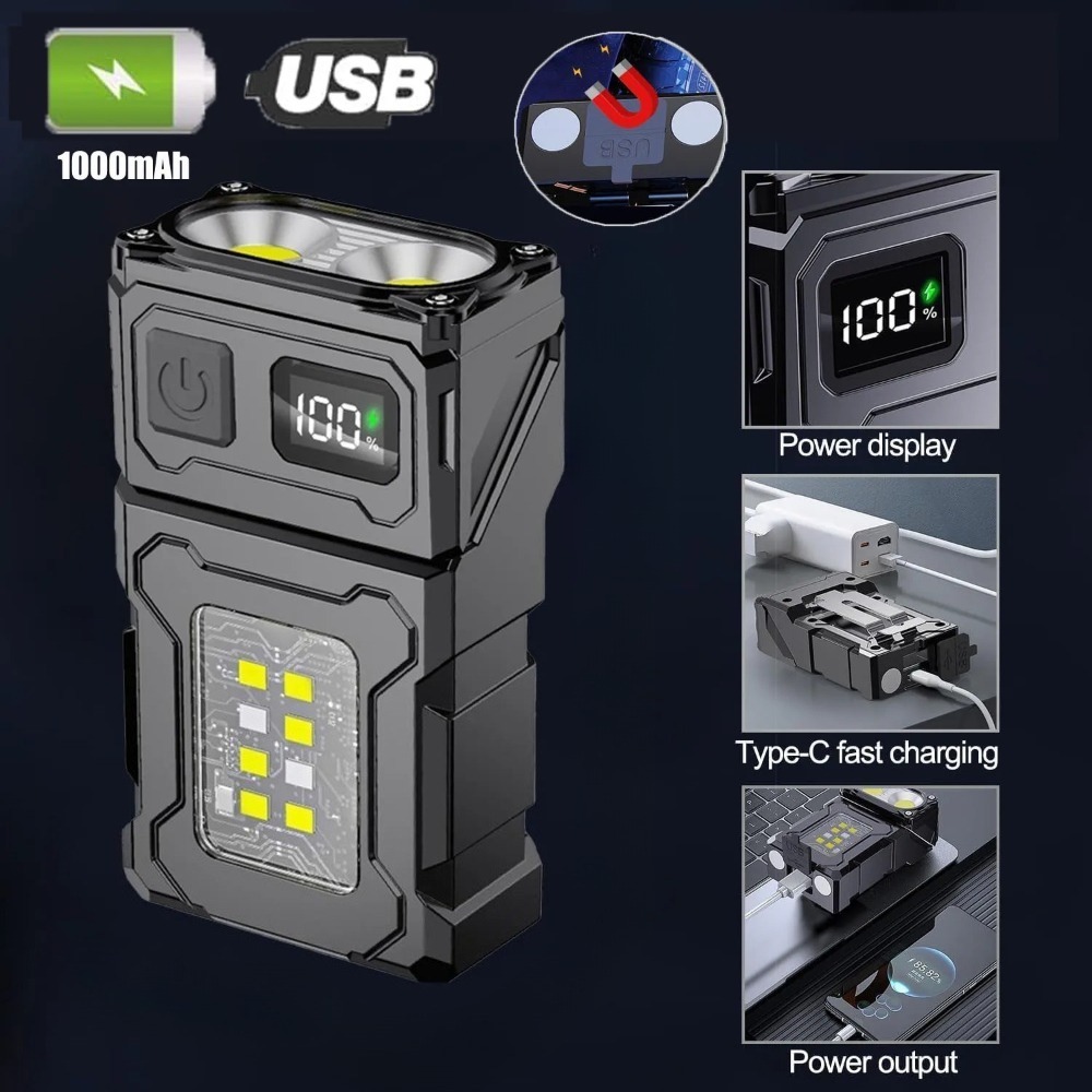 180 °   Поворотный светодиодны – обзор и цена Keychain Flashlight