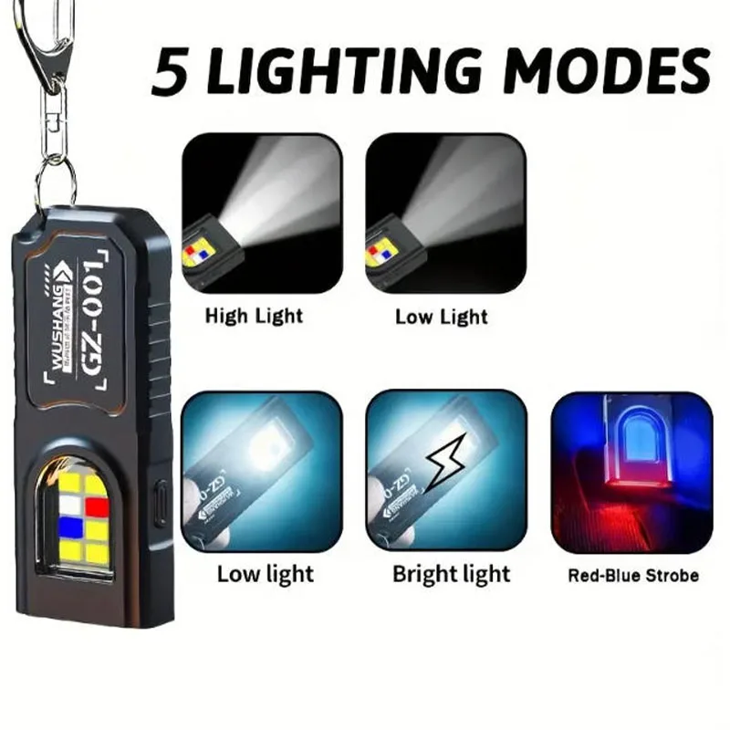 Мощный мини-фонарик COB LED на – обзор и цена Keychain Flashlight